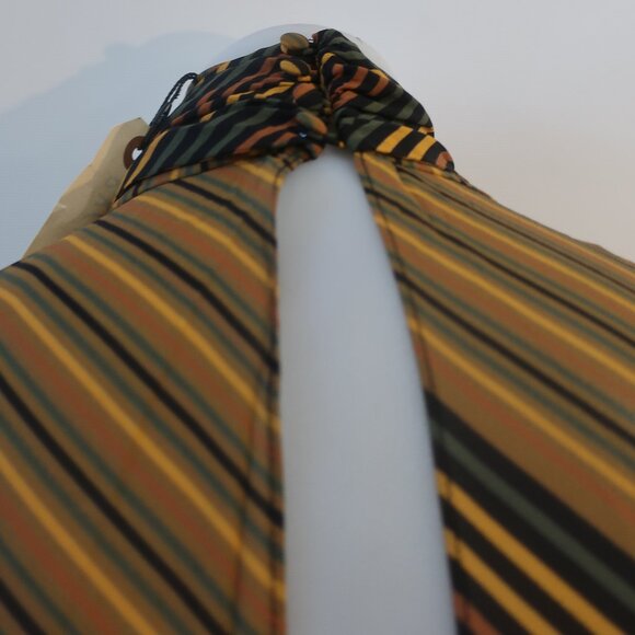 NWT Womens Ronny Kobo Ronny Kobo Brown Black Striped Mock Neck Noven Dress S - Picture 14 of 16